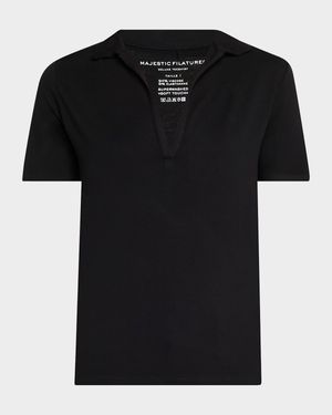Soft Touch Short-Sleeve Polo T-Shirt