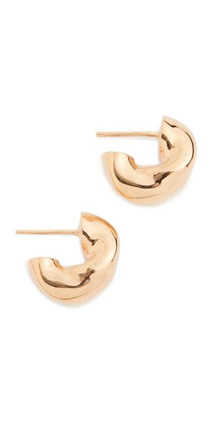 AGMES Small Dahlia Hoops Gold Vermeil One Size