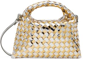 Bottega Veneta Silver & Gold Mini Hop Bag