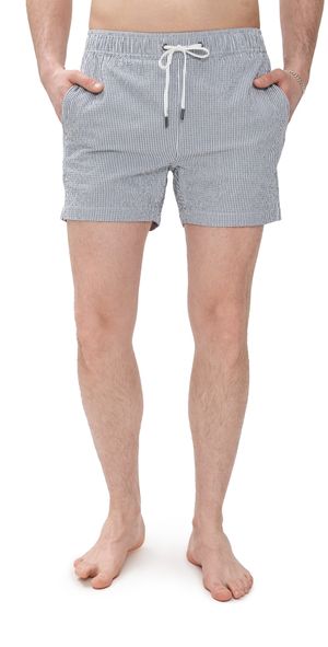 Onia Charles Swim Trunks 5 Deep Navy/White XL