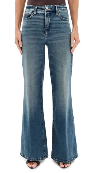 Good American Soft Tech Good Petite Palazzo Jeans Indigo986 18