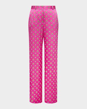 Southwestern Geometric Pilar Wide-Leg Pants