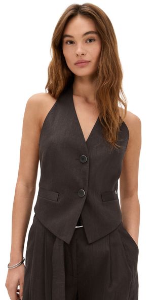 Helmut Lang Halter Vest Espresso 6