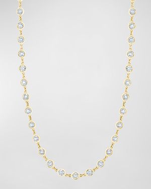 18K Gold Diamond by the Yard Chain Necklace, 16", 10.45tcw