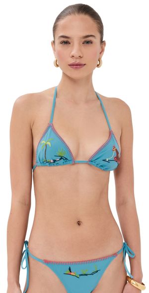 STAUD Lido Bikini Top RIVIERA COVE XS