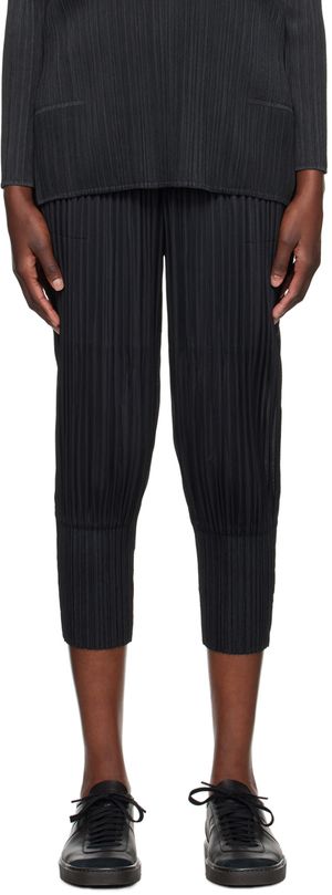 PLEATS PLEASE ISSEY MIYAKE Black Thicker Bottoms 2 Trousers