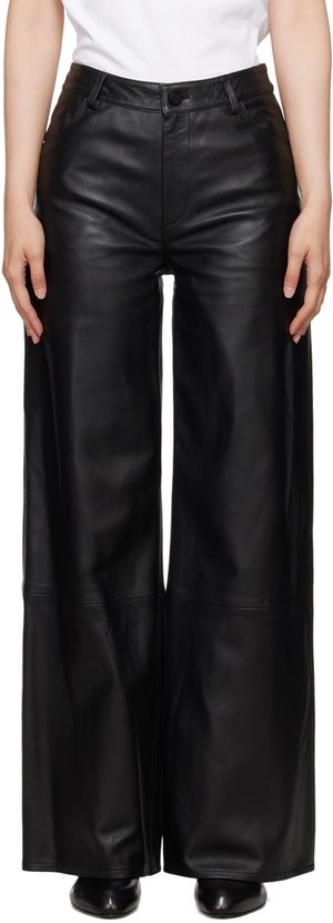 Loulou de Saison Black Figari Leather Pants