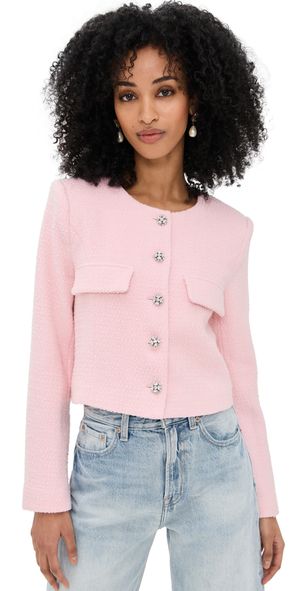 endless rose Tweed Buttoned Jacket Pink L