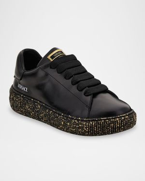 Kid's Calf Leather Low-Top Sneakers, Toddler/Kids