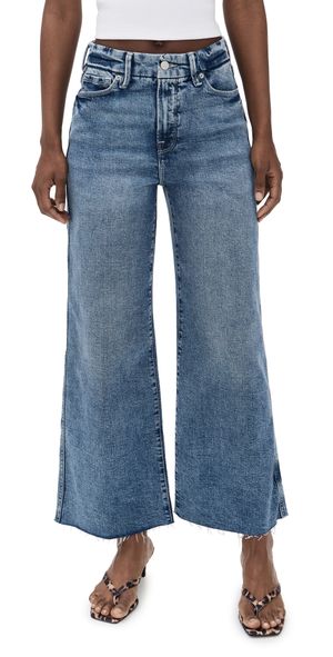 Good American Good Skate Wide Cropped Jeans Indigo978 4