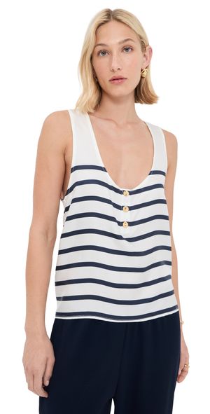 FRANÇOISE Poppy Tank Stripe Navy 34