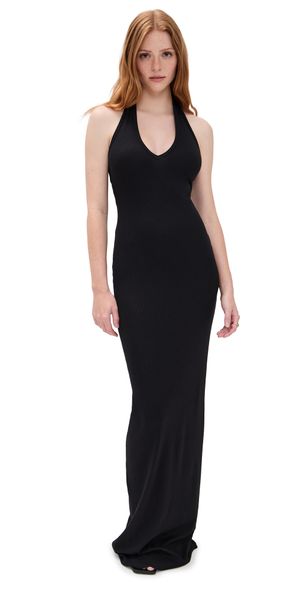 Éterne Halter Maxi Dress Black XS