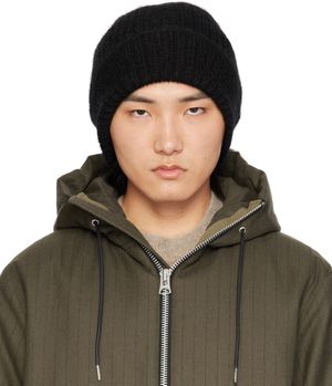 sacai Black 'S' Mohair Beanie