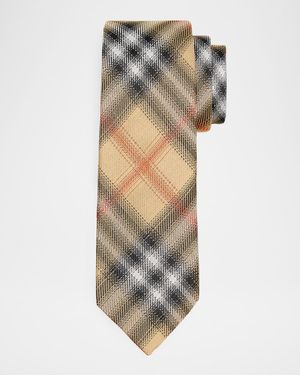 Men's Woven Check Silk Tie