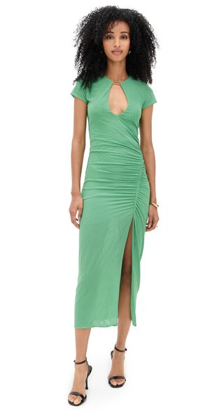 ViX Paula Hermanny Solid Anaya Dress Green L