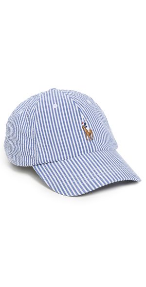 Polo Ralph Lauren Classic Stretch Seersucker Sport Cap Cruise Royal Seersucker One Size