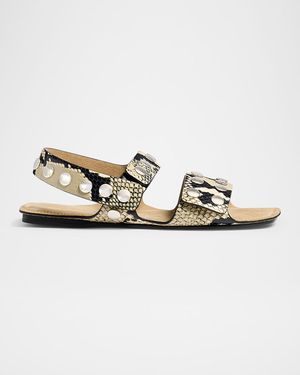 Boden Studded Leather Flat Sandals