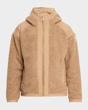 Men's Alberni Reversible Fleece Hooded Bomber Jacket