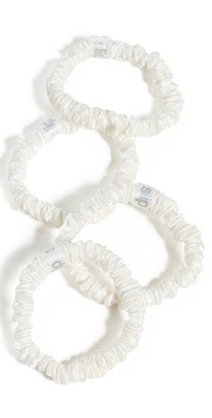 Slip Slip Skinny Scrunchie Set White One Size