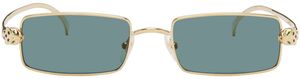 Cartier Gold Rectangular Sunglasses
