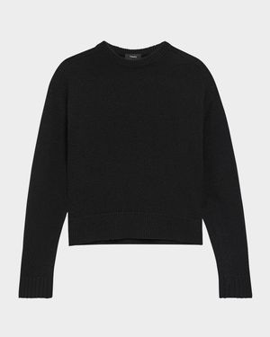 Cashmere Cropped Crewneck Sweater