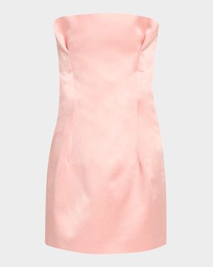 Strapless Pleats Mini Dress