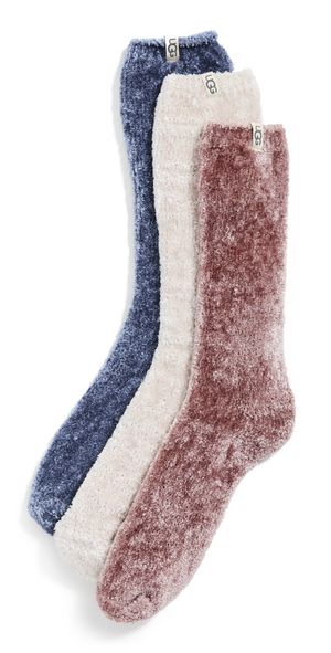 UGG Leda Sparkle Socks 3 Pack Cream/Dawn Patrol/Dart One Size