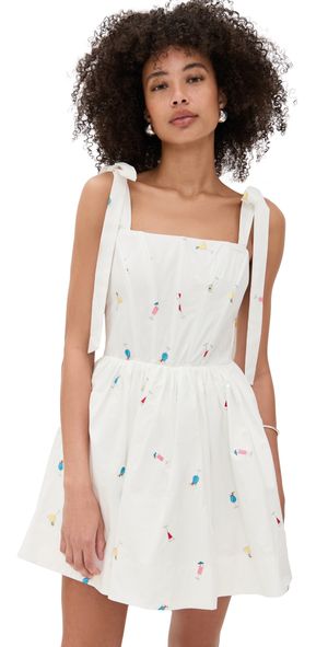 En Saison Nellie Mini Dress White Pink Multi M