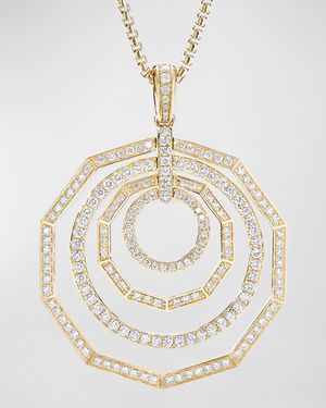 Stax 18k Yellow Gold Diamond 4-Ring Pendant Necklace