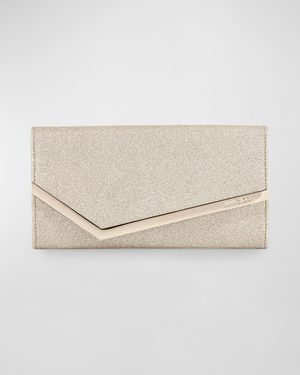 Emmie Glitter Leather Clutch Bag