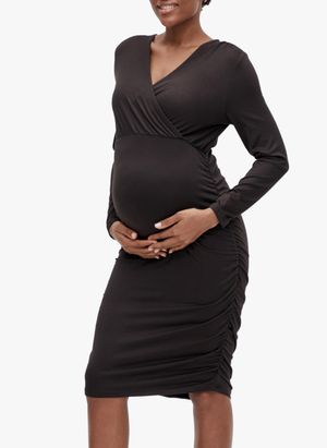 Mamalicious - Robe de grossesse mi-longue 2 en 1 - Taille XL - Noir