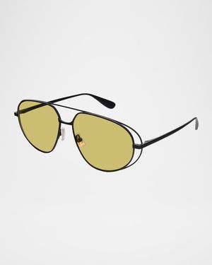 Men's BV1344SM Metal Aviator Sunglasses