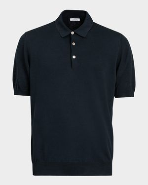 Men's Garment-Washed Cotton Polo Shirt