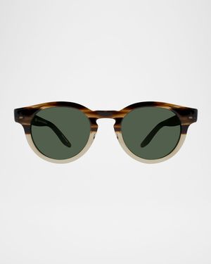 Men's Oxford Acetate Round Sunglasses