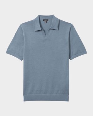 Men's Duchie Merino Wool Open Collar Polo Shirt