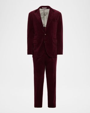 Men's Fine Wale Corduroy Two-Piece Suit