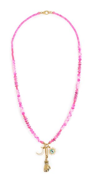 Elizabeth Cole Luana Necklace Pink One Size