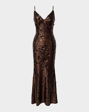Giovanna Sleeveless Sequin Mermaid Gown