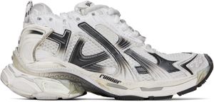 Balenciaga White & Black Runner Gradient Sneakers