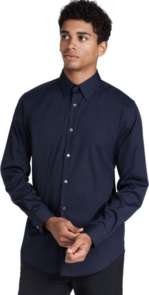 Theory Sylvain Good Cotton Shirt Eclipse XXL