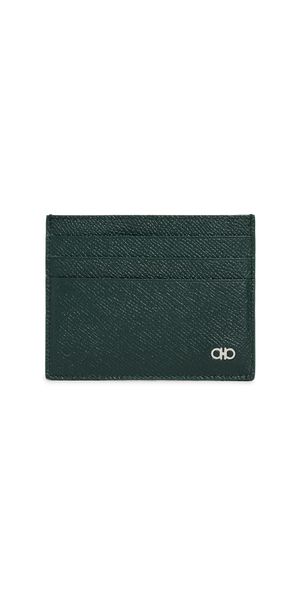 FERRAGAMO New Gemini Micro Gancio Card Case New Gemini Moss One Size