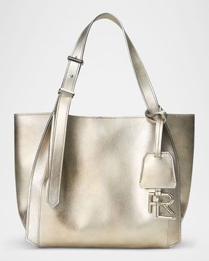 RL 888 Small Metallic Calfskin Tote Bag