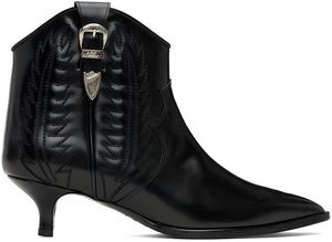 Toga Pulla Black Western Heeled Boots