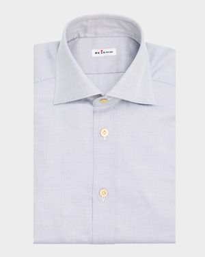 Men's Cotton Point-Collar Dress Shirt
