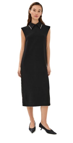 Jil Sander Sleevless Dress with Studs Black 42