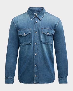 Men's Wesley Denim Button-Down Shirt