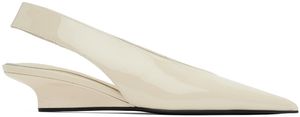 TOTEME Off-White 'The Wedge-Heel' Slingback Heels