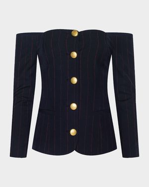 Alice Off-Shoulder Blazer Top
