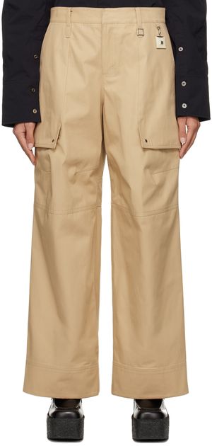 WOOYOUNGMI Beige Paneled Trousers