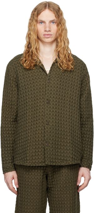OAS Khaki Waffle Cuba Shirt